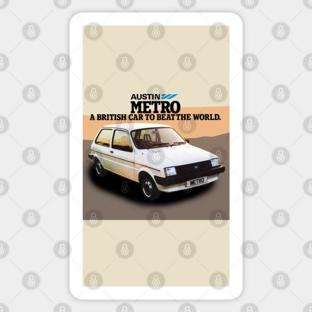 AUSTIN METRO - advert Sticker by Throwback Motors